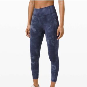 Lululemon invigorate high rise diamond due blue 25”